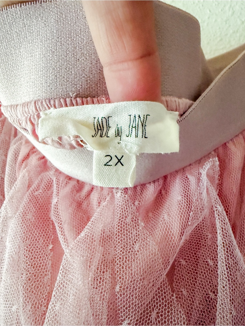 jade by jane | pink layered polka dot tulle skirt 2X - Picture 5 of 5